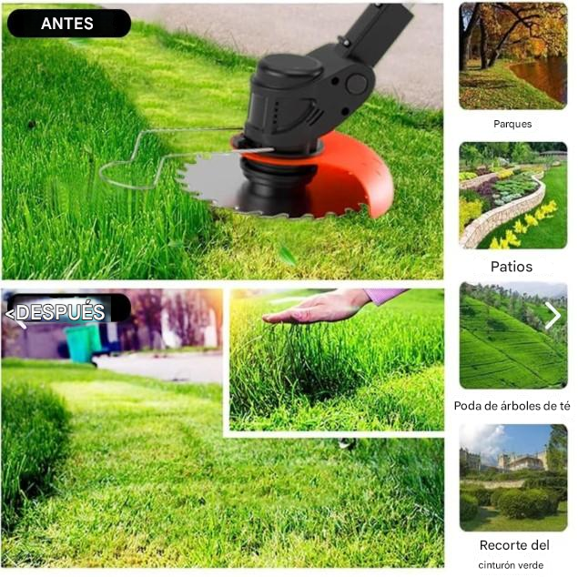 Guadaña Inalámbrica Recargable Corta Pasto y maleza fácil y rápido