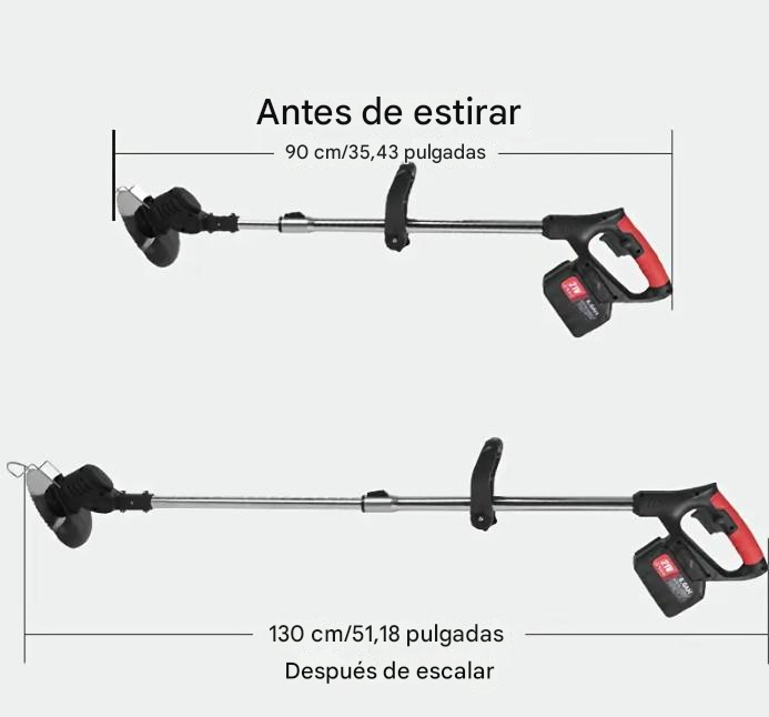 Guadaña Inalámbrica Recargable Corta Pasto y maleza fácil y rápido